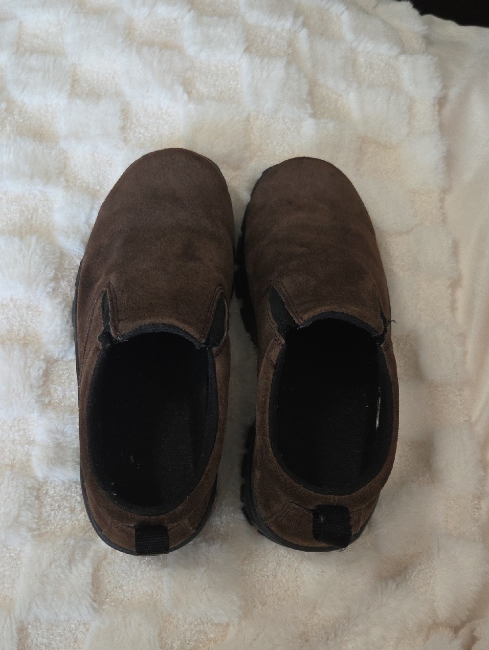 Women's Brown Slip-On Suede Casual Shoes